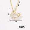 Fashionable Brass Clear Cubic Zirconia Pendant Cable Chain Necklaces for Women FN2830-7-1