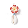 Flower Pendants PALLOY-JF03784-3