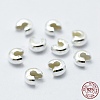 925 Sterling Silver Crimp Bead Cover STER-L063-06A-S-4