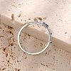 925 Sterling Silver Pave Cubic Zirconia Finger Rings FS-WGB4F1D-05-2