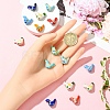 15Pcs Handmade Printed Porcelain Beads PORC-YW0001-44-5