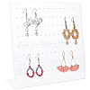 Transparent Acrylic Slant Back Earring Stud Holder EDIS-WH0015-12-1