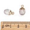 Electroplate Natural Quartz Crystal Charms X-G-S344-09H-4