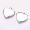 Tarnish Resistant 304 Stainless Steel Pendant Cabochon Settings STAS-K148-04A-1