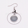Stainless Steel Dangle Earrings STAS-WH0015-38P-2