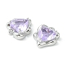 Brass Micro Pave Cubic Zirconia Charms KK-L208-06P-03-3