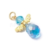 Electroplate Glass Pendants PALLOY-JF03508-01-4