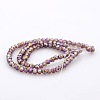 AB Color Plated Glass Faceted(32 Facets) Round Beads Strands GLAA-A027-3mm-AB05-2