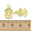 Rack Plating Brass Micro Pave Clear Cubic Zirconia Pendants KK-B091-11-3