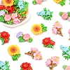 25Pcs 5 Styles Opaque Resin Cabochons RESI-FS0001-97-3