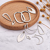 Yilisi 20Pcs 5 Styles 201 Stainless Steel Open Back Bezel Pendants STAS-YS0001-09-10