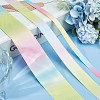 Gorgecraft 30 Yards 3 Styles Rainbow Gradient Polyester Ribbon OCOR-GF0002-12-4