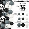 40Pcs 10 Styles Silicone Beads SIL-FS0001-27B-4