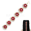 Retro Flower Alloy & Glass & ABS Plastic Hair Accessories EJEW-WH20018-02A-1