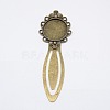Tibetan Style Bookmark Cabochon Settings TIBE-S169-AB-NR-1