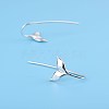 925 Sterling Silver Ear Wrap Crawler Hook Earrings EJEW-BB47368-A-4