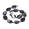 Natural Banded Agate/Striped Agate Beads Strands G-L544-011B-3