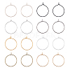 SUPERFINDINGS 400Pcs 8 Colors Iron Hoop Earrings IFIN-FH0001-72B-1