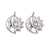 304 Stainless Steel Rhinestone Pendants STAS-Z166-24P-06-1
