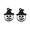 Halloween Theme Spray Painted Alloy Enamel Pendants ENAM-T020-09C-2