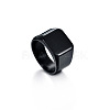 Square Titanium Steel Finger Rings WGB1DFB-07-2