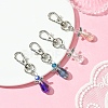 Angel Glass & Alloy Pendant Decoration HJEW-YW00026-01-1