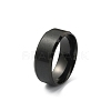 201 Stainless Steel Plain Band Ring for Men Women RJEW-WH0010-06D-MB-1