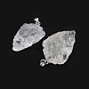 Raw Rough Natural Quartz Crystal Pendants G-G162-01P-03-2