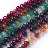 Dyed Natural Agate Beads Strands G-F595-D-1
