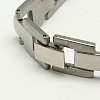 304 Stainless Steel Band Bracelets for Mens ID Bracelets BJEW-I129-43-2