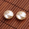 Faceted Rondelle Imitation Pearl Acrylic Beads OACR-L004-3604-2