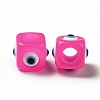 Resin Evil Eye European Beads RESI-A021-05-3