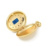 Brass Cubic Zirconia Locket Pendants KK-N254-93F-G-2