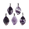 Natural Amethyst Pendants G-S364-076A-02-2