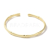 Brass Open Cuff Bangles for Women BJEW-C070-05G-3