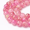 Spray Painted Glass Beads Strands GLAA-A038-D-60-3