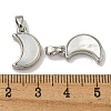 Rack Plating Brass Natural White Shell Pendants LS-KK-U025-06P-01-3