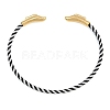 Braided Steel Wire Bangles Making KK-CBA6056-02B-G-1