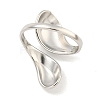 Non-Tarnish Teardrop 304 Stainless Steel Open Cuff Finger Rings for Women RJEW-P114-03P-3