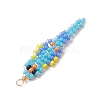 5Pcs Glass Seed Beaded Pendants PALLOY-MZ01239-5