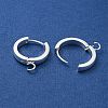 201 Stainless Steel Huggie Hoop Earrings Findings STAS-A167-01N-S-2
