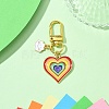 Rainbow Color Alloy Enamel Pendant Decorations HJEW-YW00001-04-1