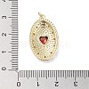 Rack Plating Brass Micro Pave Clear Cubic Zirconia Pendants KK-H474-23G-04-3