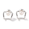 Anti-Tarnish Sterling Silver Stud Earrings EJEW-C087-07C-P-1