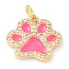 Real 18K Gold Plated Brass Micro Pave Cubic Zirconia Charms ZIRC-L100-085G-07-2