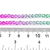 Gradient Color Baking Paint Glass Bead Strands DGLA-A039-T4mm-A010-5