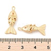 Brass Micro Pave Clear Cubic Zirconia Pendants KK-C080-02A-G-3