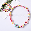 Plastic & Wood Beaded Necklaces & Beaded Bracelets Sets WG31E53-02-1