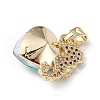 Real 18K Gold Plated Rack Plating Brass Micro Pave Cubic Zirconia Pendants KK-C015-02G-04-3