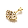 Brass Micro Pave Cubic Zirconia Pendants KK-K401-18G-2
